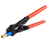 VEVOR Angle Head PEX Crimping Tool Kit for 1/2" & 3/4" Copper Crimp Rings, Copper Ring Cinch Removal Tool with PEX Tubing Cutter, Copper Ring Cutter, Go/No-Go Gauge & Toolbox, Meet ASTM F1807 Standard