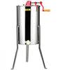 VEVOR Manual Honey Extractor, 3 Frames Honey Spinner Extractor, Stainless Steel Beekeeping Extraction, Honeycomb Drum Spinner with Lid, Apiary Centrifuge Equipment with Height Adjustable Stand