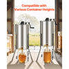 VEVOR Honey Extractor, 2 Frame Manual Honey Spinner with Transparent Lid, Stainless Steel Honeycomb Drum Spinner with Height Adjustable Stand, Honeycomb Extraction Centrifuge Equipment for Beekeeping