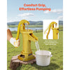 VEVOR Well Hand Pitcher Pump, 25 ft Maximum Lift, Antique Cast Iron Manual Hand Water Pump, NPT 1-1/4 in Connection, Easy Installation, Old Fashioned for Outdoor Garden, Pond, Backyard, Farm, Yellow