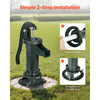 VEVOR Well Hand Pitcher Pump, 25 ft Maximum Lift, Antique Cast Iron Manual Hand Water Pump, NPT 1-1/4 in Connection, Easy Installation, Old Fashioned for Outdoor Garden, Pond, Backyard, Farm, Green