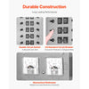 VEVOR Manual Transfer Switch, 50-Amp 10-Circuit, Prewired Generator Transfer Switch Kit with CS6375 Plug Power Inlet Box, Double-Throw Switch, NEMA 3R, Mechanical Watt Meter, for 12500W Generators