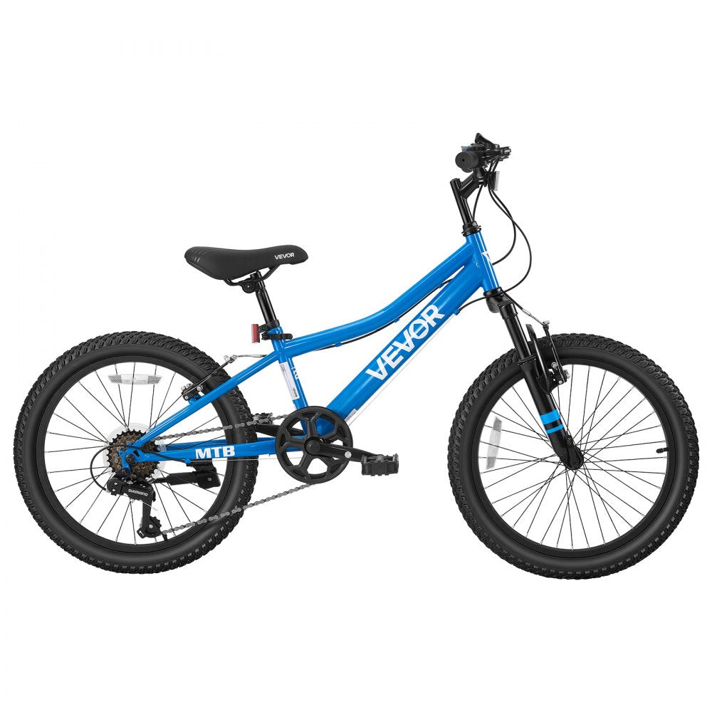 VEVOR Mountain Bike for Men and Women 20 inch Outdoor Bicycle 6 Speeds, Adult Bikes, Front Suspension, Adjustable Saddle, All-Terrain Tires, High Carbon Steel Frame, Dual Brake, Pre-Assembled