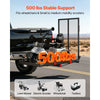 VEVOR Hitch Mount Wheelchair Carrier Height Adjustable, 500LBS Steel Mobility Scooter Carrier Cargo Basket with Folding Ramp & Stabilizer Kit, Fits 2" Hitch Receiver for Truck SUV Car, 46.1" x 26.8"
