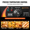 VEVOR Commercial Deep Fryer, Dual Tank 3000W Electric Countertop Fryer with Basket, 2 x 9.1Qt/8.6L Double Stainless Steel Oil Fryer, with Temp Control & Overheat Protection, for Kitchen Restaurant Use
