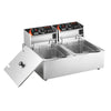 VEVOR Commercial Deep Fryer, Dual Tank 3000W Electric Countertop Fryer with Basket, 2 x 9.1Qt/8.6L Double Stainless Steel Oil Fryer, with Temp Control & Overheat Protection, for Kitchen Restaurant Use