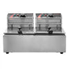 VEVOR Commercial Deep Fryer, Dual Tank 3000W Electric Countertop Fryer with Basket, 2 x 9.1Qt/8.6L Double Stainless Steel Oil Fryer, with Temp Control & Overheat Protection, for Kitchen Restaurant Use