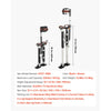 VEVOR Drywall Stilts, 19.1–31.1 in Adjustable Aluminum Painter Stilts, 228 lbs Load Capacity, Non-Slip Rubber Feet, Dual Spring Shock Absorption, Comfortable Leg Straps for Painting, Decoration, Black
