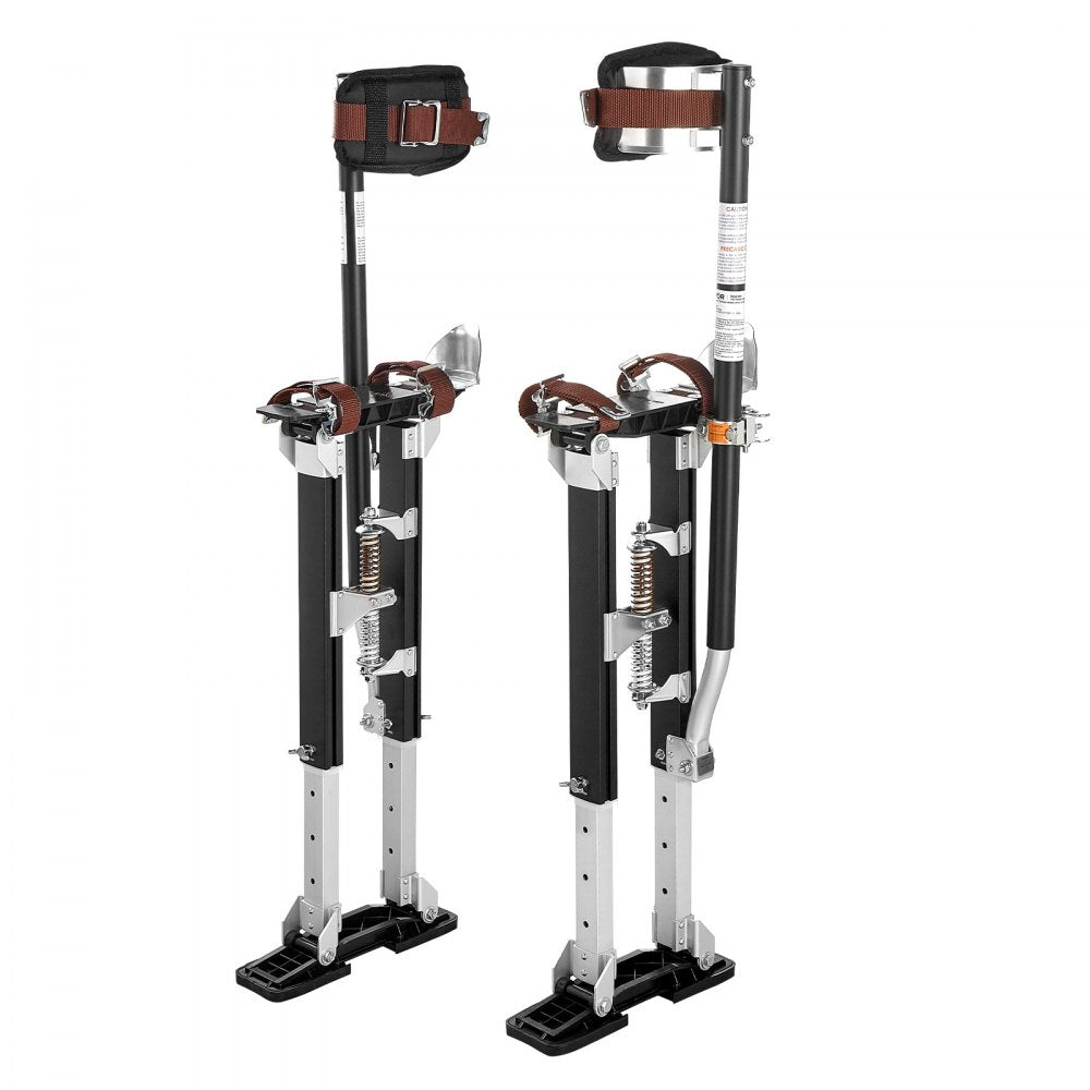 VEVOR Drywall Stilts, 19.1–31.1 in Adjustable Aluminum Painter Stilts, 228 lbs Load Capacity, Non-Slip Rubber Feet, Dual Spring Shock Absorption, Comfortable Leg Straps for Painting, Decoration, Black