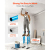 VEVOR Drywall Stilts, 24.2–40.3 Inch Adjustable Aluminum Painter Stilts, 228 lbs Load Capacity, Non-Slip Rubber Feet, Dual Spring Shock Absorption, Comfortable Leg Straps for Painting, Decoration,Blue