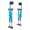 VEVOR Drywall Stilts, 24.2–40.3 Inch Adjustable Aluminum Painter Stilts, 228 lbs Load Capacity, Non-Slip Rubber Feet, Dual Spring Shock Absorption, Comfortable Leg Straps for Painting, Decoration,Blue