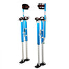 VEVOR Drywall Stilts, 24.2–40.3 Inch Adjustable Aluminum Painter Stilts, 228 lbs Load Capacity, Non-Slip Rubber Feet, Dual Spring Shock Absorption, Comfortable Leg Straps for Painting, Decoration,Blue
