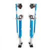 VEVOR Drywall Stilts, 24.2–40.3 Inch Adjustable Aluminum Painter Stilts, 228 lbs Load Capacity, Non-Slip Rubber Feet, Dual Spring Shock Absorption, Comfortable Leg Straps for Painting, Decoration,Blue