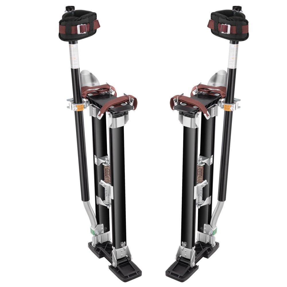 VEVOR Drywall Stilts, 24''-40'' Adjustable Aluminum Tool Stilts with Protective Knee Pads, Durable and Non-slip Work Stilts for Sheetrock Painting, Walking, Taping, Black