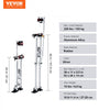 VEVOR Drywall Stilts, 24''-40'' Adjustable Aluminum Tool Stilts with Protective Knee Pads, Durable and Non-slip Work Stilts for Sheetrock Painting, Walking, Taping, Silver