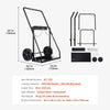 VEVOR Dual Welding Cylinder Cart, Oxygen Acetylene Tank Cart with 440LBS Static Weight Capacity, 10-Inch Solid Wheels and Tank Storage Safety Chains, Suitable for Double 12.5-Inch Dia. Gas Cylinders