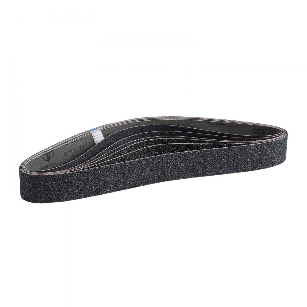 VEVOR Sanding Belts, 2 x 42-inch Belt Sander Sanding Belts, 6 PCS (Each of 36 40 60 80 100 120 Assorted Grits) Silicon Carbide for Knife Sharpening, Metalworking, Composites, Plastic Finishing
