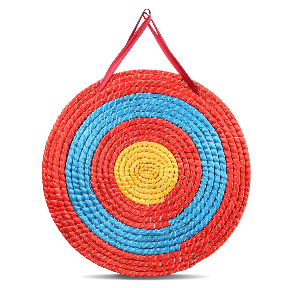 VEVOR Archery Target, 3 Layers 20" Arrow Target, Traditional Solid Straw Round Archery Target Shooting Bow, Hand-Made Arrows Target, Coloured Rope Target for Backyard Outdoor Hunting Shooting Practice