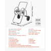 VEVOR Hose Reel Cart, Hold Up to 175 ft of 5/8’’ Hose (Hose Not Included), Garden Water Hose Carts Mobile Tools with Wheels, Heavy Duty Powder-coated Steel Outdoor Planting for Garden, Yard, Lawn