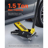 VEVOR Floor Jack, 1.5 Ton Low Profile Floor Jack, Aluminum and Steel Racing Floor Jack with Dual Pistons Quick Lift Pump, Floor Jack Lifting Range 3-3/20"-14-10/27"