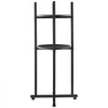 VEVOR Water Dispenser Stand, 2 Tiers Water Jug Holder for 1 Bottle, Heavy Duty Jug Rack Organizer with Detachable Storage Shelf, Cross-Shaped Stable Base, for Kitchen, Office, Living Room, Black