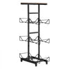 VEVOR Water Jug Holder, 4 Tiers Double Rows 3 and 5 Gallon Water Bottle Holder for 6 Bottles, Heavy Duty Jug Rack Organizer with Handles, Foldable for Kitchen, Office, Living Room, Black and Brown