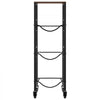 VEVOR Water Jug Holder, 4 Tiers 3 and 5 Gallon Water Bottle Holder for 3 Bottles, Heavy Duty Jug Rack Organizer with Storage Shelf and Casters, for Kitchen, Office, Living Room, Black and Brown