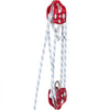 Twin Sheave Block and Tackle 7700LBS Pulley 150Ft, 1/2Inch Double Braid Rope