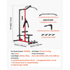 VEVOR LAT Pull Down Machine, 3-in-1 Row Cable Machine, Cable Machines Home Gym with 3-Level Adjustable Seat, 4-Level Adjustable Foam Roller, Load 400 lbs Lat Tower for Back, Chest, Tricep, Black