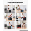 VEVOR 3-in-1 High-Density Foam Plyo Box 16/20/24-Inch Plyometric Jump Boxes, for Home Gym, Non-Slip Step-Up Training Exercise Platform with Impact Cushioning, PVC Mesh, Rounded Edges, Stable Support