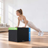 VEVOR 3-in-1 High-Density Foam Plyo Box 20/24/30-Inch Plyometric Jump Boxes, for Home Gym, Non-Slip Step-Up Training Exercise Platform with Impact Cushioning, PVC Mesh, Rounded Edges, Stable Support