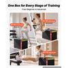 VEVOR 3-in-1 Rebonded Foam Plyo Box, 20/24/30-Inch, Plyometric Jump Boxes, for Home Gym, Non-Slip Step-Up Training Exercise Platform with Impact Cushioning, PVC Mesh, Shape Retention & Stable Support