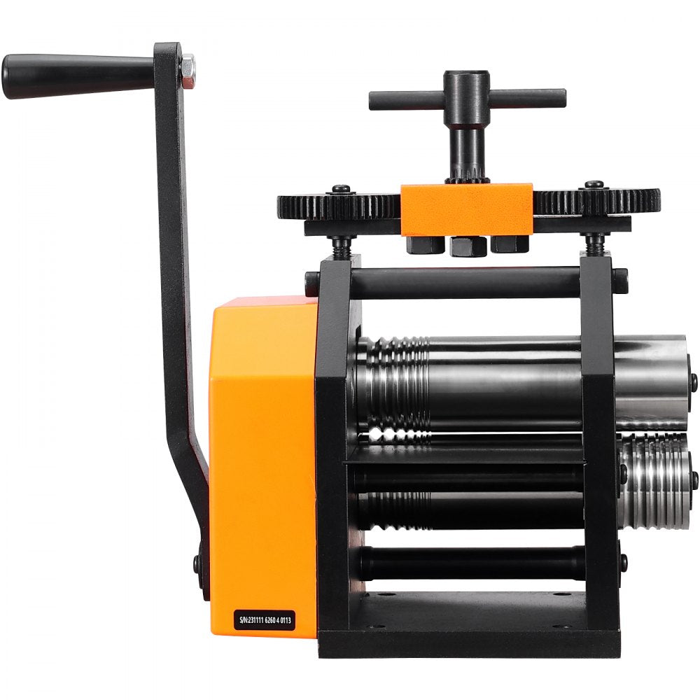 VEVOR Rolling Mill, 3"/76 mm Jewelry Rolling Mill Machine, 1: 2 Gear Ratio, 3-in-1 Multi-function Rolling Mill, 0.1-7mm Press Thickness for Metal Jewelry Making Sheet Square Wire Semicircle Pattern