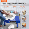 VEVOR Pottery Wheel, 10 in Ceramic Wheel Forming Machine, 60-300 RPM Adjustable Speed with Foot Pedal, ABS Detachable Basin, Manual LCD Panel, Sculpting Tool and Apron, for Home Pottery Craft DIY