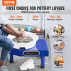 VEVOR Pottery Wheel, 10 in Ceramic Wheel Forming Machine, 60-300 RPM Adjustable Speed with Foot Pedal, ABS Detachable Basin, Manual LCD Panel, Sculpting Tool and Apron, for Home Pottery Craft DIY