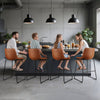 VEVOR Bar Stool Set of 4, 26 inch Counter Height Stools, Modern PU Leather Counter Barstool with Backrest, Metal Legs, Easy Assembly Armless Bar Chair, Island Barstool for Kitchen, Dining Room, Brown