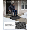 VEVOR Driveway Curb Ramp, 7000 lbs Load Capacity, 7 Inches Rise Height Heavy Duty Curbside Bridge Ramp with Drainage Tank for Wheelchairs, Strollers, Motorcycles, Cars, Lawn Mowers & Trailers, 2 Pack