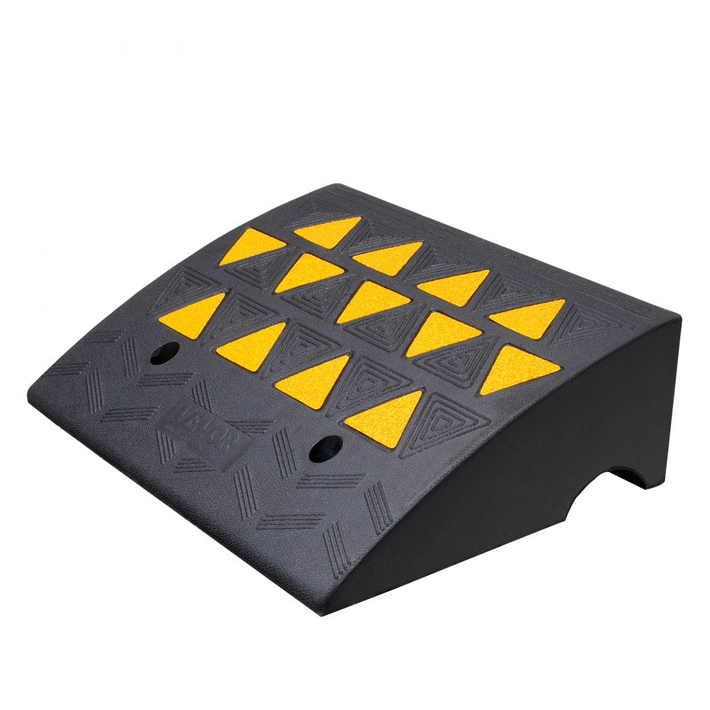 VEVOR Rubber Curb Ramp 6" Rise Height Sidewalk Curb Ramp, 14.6" Width 19.3" Length Driveway Ramp for Curb, 15T Heavy Duty Rubber Ramp for Forklifts, Trucks, Buses, Cars, Wheelchairs, Bikes