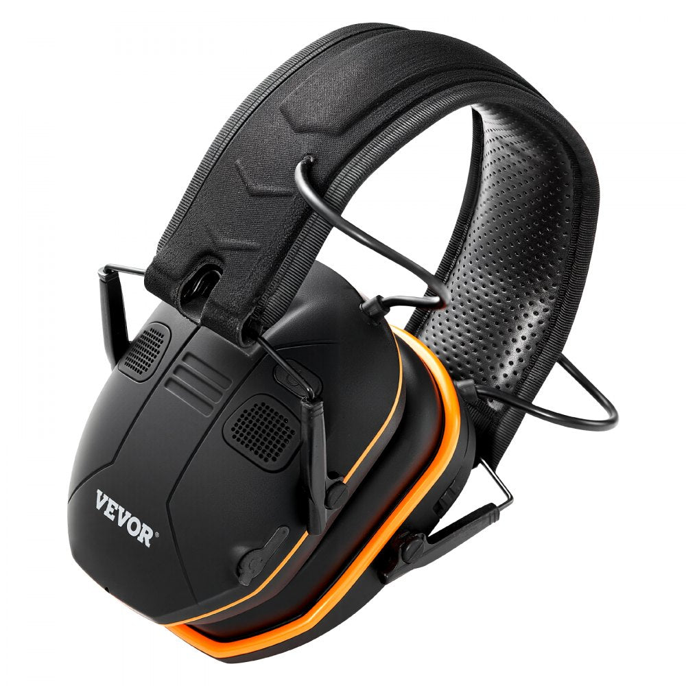 VEVOR Safety Earmuffs, Electronic Ear Muffs with 5.3 Bluetooth Technology and Sound Amplification, Noise Reduction Headphone NRR23dB, Hearing Protection Earmuffs for Shooting, Lawn Mowing and Work