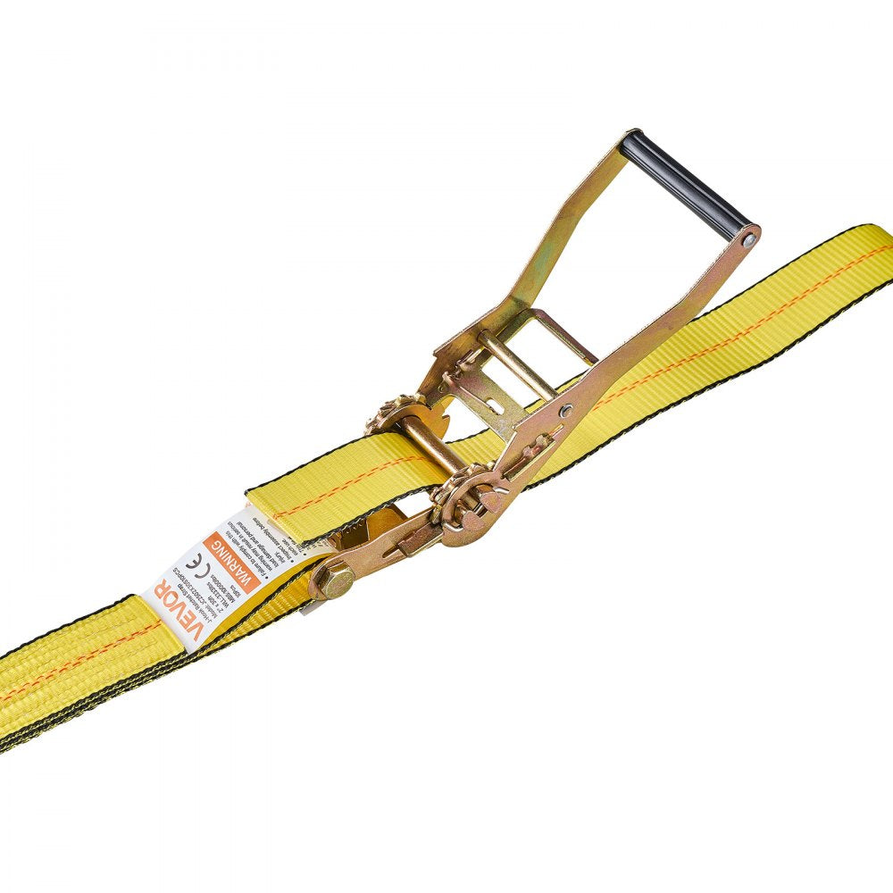VEVOR Ratchet Straps, 2 in x 30 ft, Heavy Duty Tie Down Straps with Double J Hook, 10,000 lbs Break Strength, Carry Bag, Tie Down Ratcheting for Moving, Trailers, Motorcycles, Kayaks, Car Roof, 4 Pack