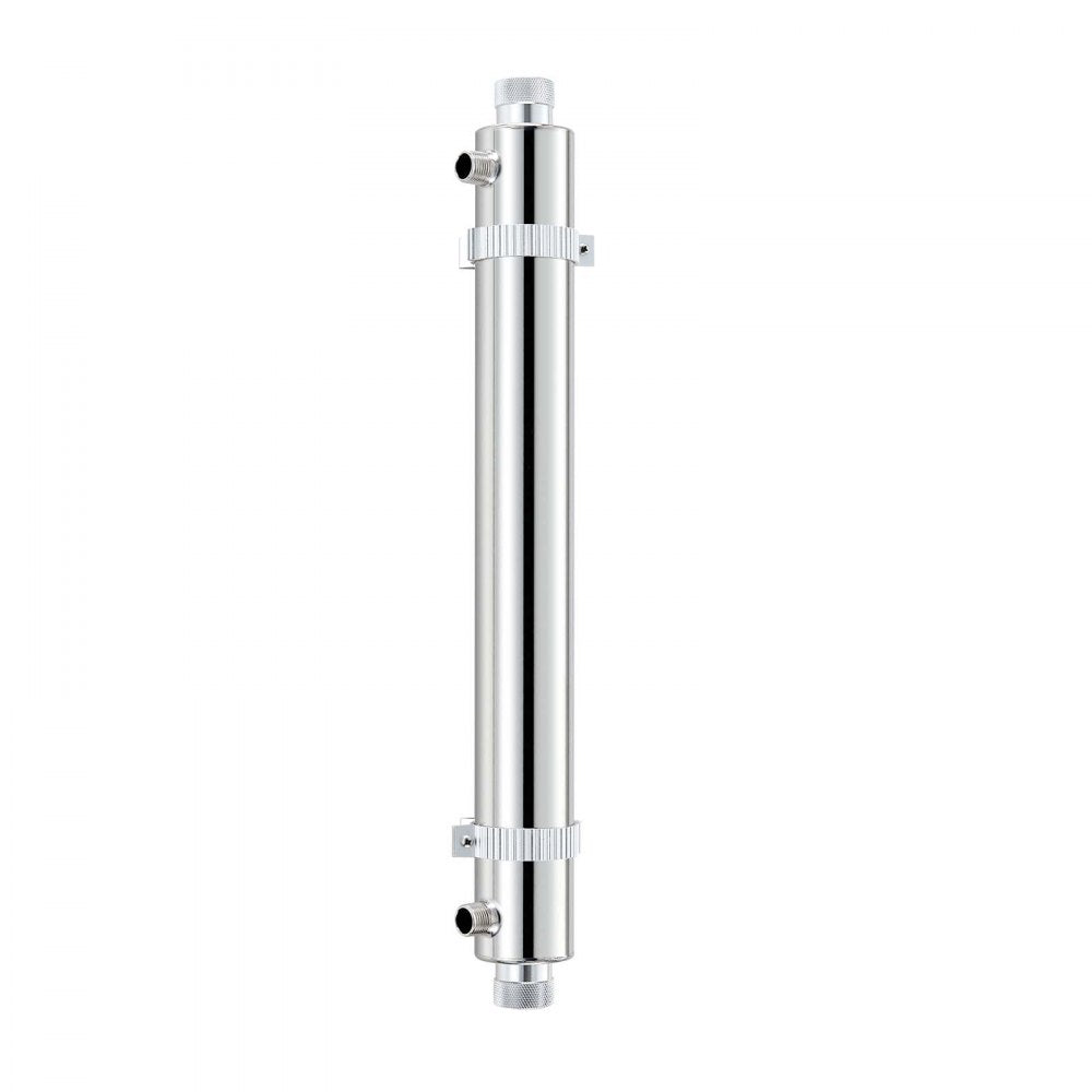 VEVOR UV Water Purifier, 25W 6GPM, 110V Versatile Ultraviolet Water Purifier Filter with Stainless Steel Housing, Whole House UV Water Filter with Quartz Sleeve Fit for Shower/Drinking/Cleaning