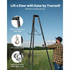 VEVOR Tripod Deer Hoist, 500 lbs Load Capacity, Hunting Game Hoist Winch Lift with Gambrel & Manual Winch, Hunting Game Skinning and Cleaning Accessory for Cleaning, Skinning, and Moving, Black