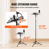 VEVOR Projector Stand, Laptop Stand Tripod Adjustable Height from 26.97 to 63 in, Portable Projector Tripod Stand with Tray & Gooseneck Phone Holder, for Outdoor Movies, Home, Office, Stage or Studio