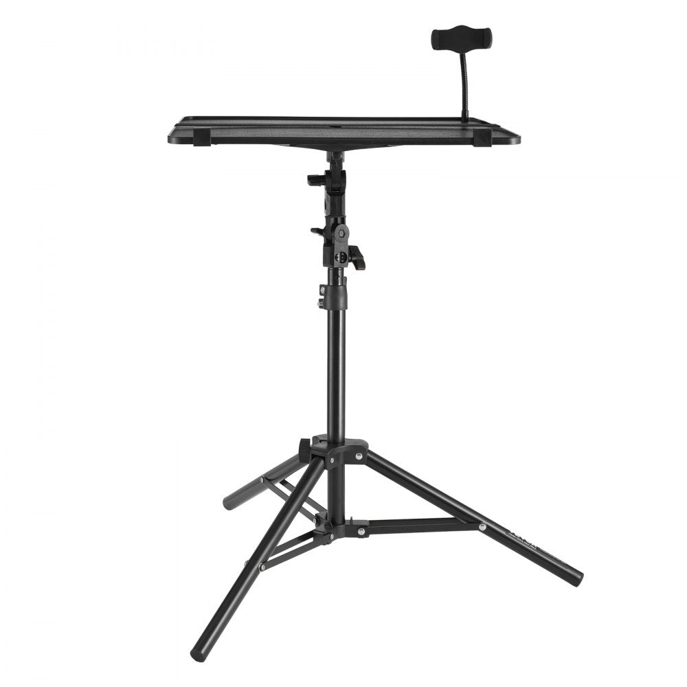 VEVOR Projector Stand, Laptop Stand Tripod Adjustable Height from 26.97 to 63 in, Portable Projector Tripod Stand with Tray & Gooseneck Phone Holder, for Outdoor Movies, Home, Office, Stage or Studio