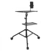 VEVOR Projector Stand with Wheels, Laptop Stand Tripod Adjustable Height from 31.3 to 67.3", Projector Tripod Stand with 2 Trays & Gooseneck Phone Holder, for Outdoor Movies, Home, Office or Studio