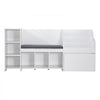 VEVOR Kids Reading Nook, Wooden Storage Bench with Backrest, Kids Bookshelf & Toy Organizer, Large Toy Box Chest for Playroom, Living Room or Entryway, Easy Assembly, 66.9 x 15.8 x 31.5 in, White