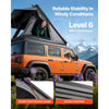 VEVOR Rooftop Tent Hard Shell, 2-3 Person Aluminum Roof Top Tent Hardshell with Tri-Color LED Light & Thick Mattress, Waterproof Windproof Overland Camping Car Roof Rack Suitable for Jeep SUV Pickup