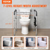 VEVOR Toilet Safety Rail, 300 LBS Foldable Toilet Seat with Non-Slip Handles, Portable Versatile Toilet Handrails with Reinforced Aluminum Alloy Tube, Fit for Seniors, Pregnant Women & the Injured