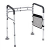 VEVOR Toilet Safety Rail, 300 LBS Foldable Toilet Seat with Non-Slip Handles, Portable Versatile Toilet Handrails with Reinforced Aluminum Alloy Tube, Fit for Seniors, Pregnant Women & the Injured