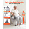VEVOR Raised Toilet Seat with Arms, 400 lbs Load Capacity, Adjustable Height and Width, Commode Cushion Padded Elevated Toilet Seat Riser with Handles for Seniors, Elderly, Handicap, Disabled, Adults